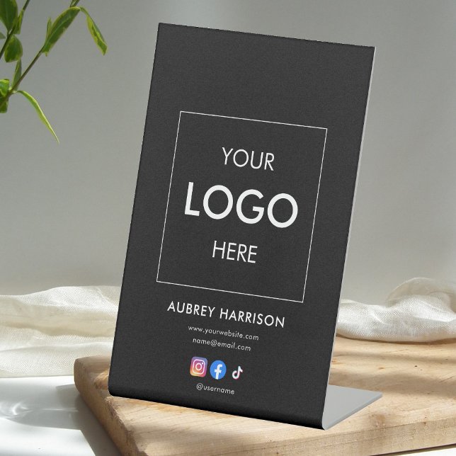 Business Social Media Logo Professional Pedestal Sign (Creator Uploaded)
