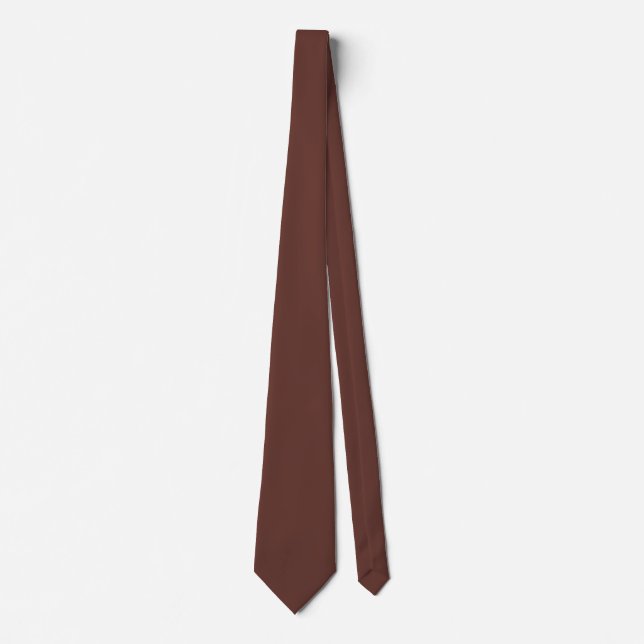 Business Solid Brown Neck Tie (Front)