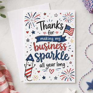 Business Sparkle Thank You Marketing Card