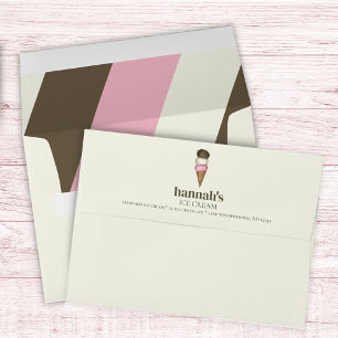 Business Stationery Ice Cream Custom Envelope