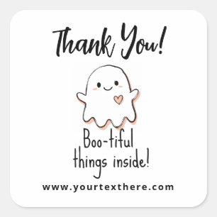 Business Sticker - Friendly Ghost Thank You