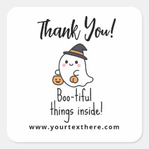 Business Sticker - Friendly Ghost Thank You
