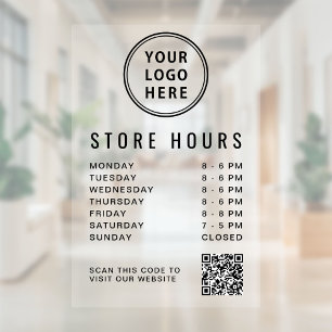 Business Store Hours Logo QR Code
