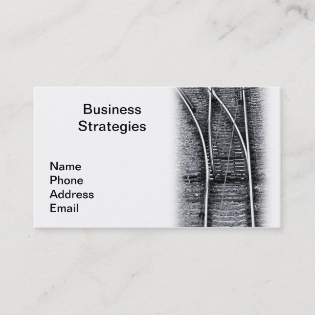 Business Strategy Railway Junction Card (Front)