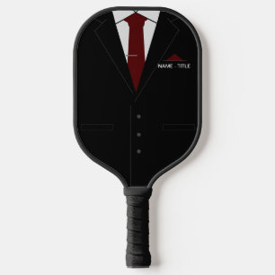 Business Suit Name Personalised Pickleball Paddle
