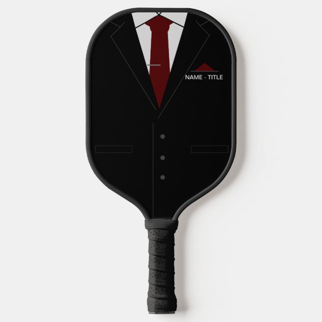 Business Suit Name Personalised Pickleball Paddle (Front)