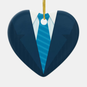 Business suit & tie ceramic ornament