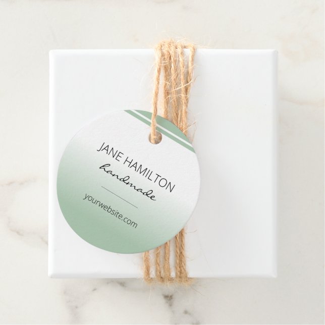 Business Supplies Mint Green Packaging Tags (In Situ)