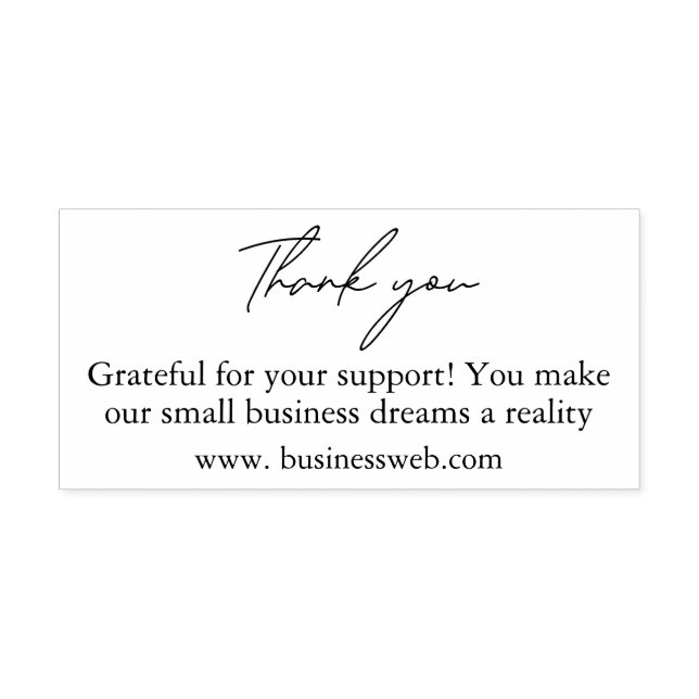 Business support thank you self-inking stamp (Design)