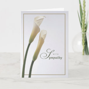 Business Sympathy Calla Lily Flowers Card