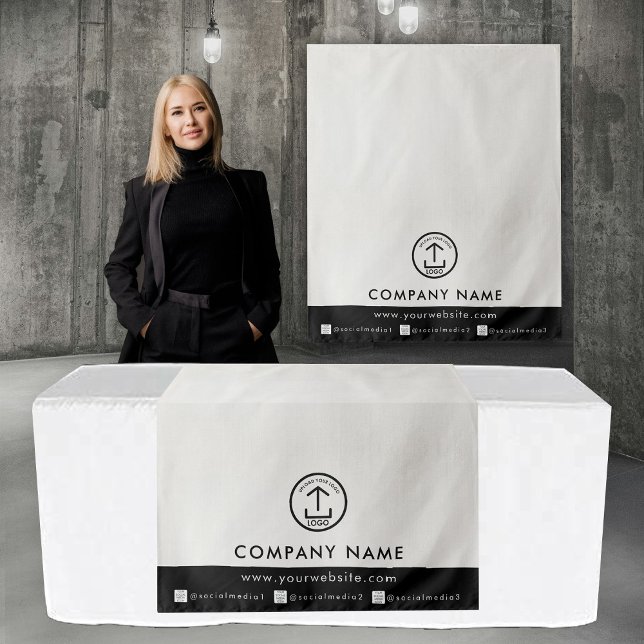 Business Table Runner Banner Linen Logo Social  Tapestry (Business Table Runner Banner Linen Logo Social Tapestry)