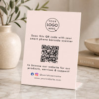 Business Tabletop Sign | QR Promotional Display