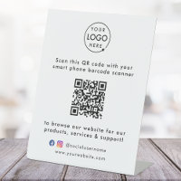 Business Tabletop Sign | QR Promotional Display