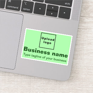 Business Tagline on Light Green Rectangle Vinyl
