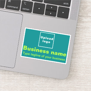 Business Tagline on Teal Green Rectangle Vinyl