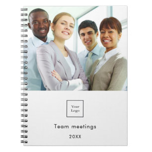 Business team photo logo notebook