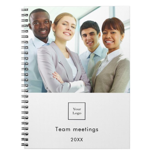 Business team photo logo  notebook (Front)