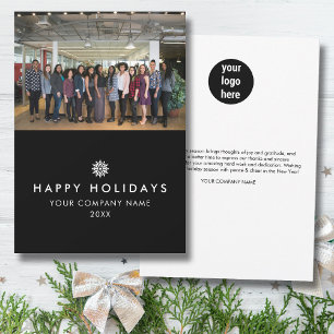 Business Team Photo Logo Photo Christmas Card