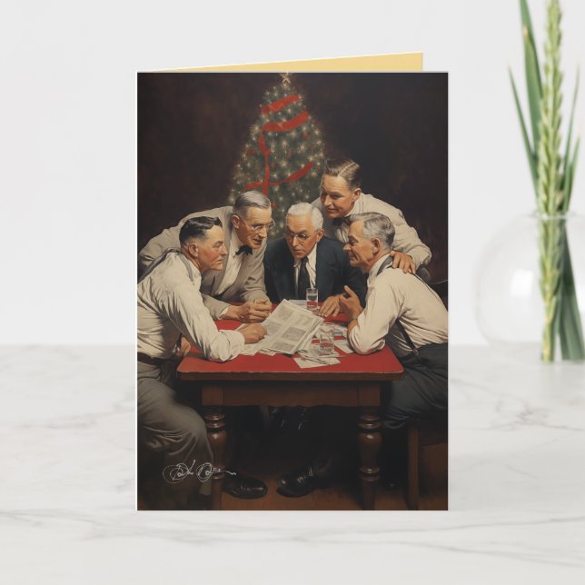 Business Team's Complicated Season's Greetings Holiday Card (Front)