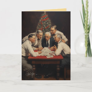 Business Team's Complicated Season's Greetings Holiday Card