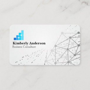 Business Tech Logo   Networking Background Card