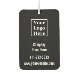 Business Template Black and White Your Logo Here Car Air Freshener