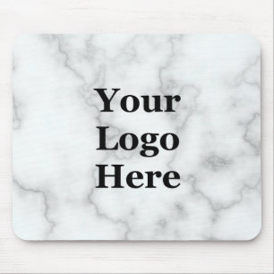 Business Template Faux Marble Your Logo Here Mouse Pad