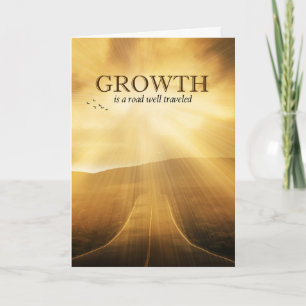 Business Terms Growth a Road Well Travelled Blank Card