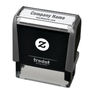 Business Text Template Company Name & Website Self-inking Stamp