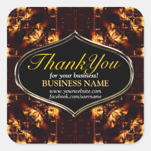 Business Thank You Batik Fire sticker