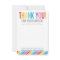 BUSINESS THANK YOU bold colourful rainbow stripe