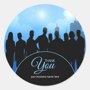 Business Thank You Business Men Women Classic Round Sticker