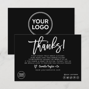 Business Thank You Card / Package Product Insert