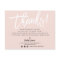 BUSINESS THANK YOU chic white script blush pink