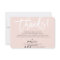BUSINESS THANK YOU chic white script blush pink