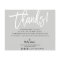 BUSINESS THANK YOU chic white script grey