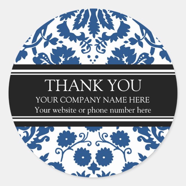Business Thank You Custom Company Name Stickers (Front)