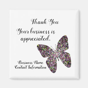 Business Thank You Customer Appreciation Butterfly Magnet