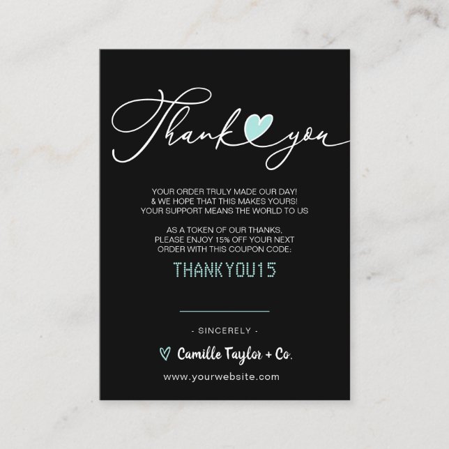 Business Thank You & Discount Code | Modern  Loyal Loyalty Card (Front)
