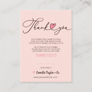 Business Thank You & Discount Code   Modern  Loyal Loyalty Card