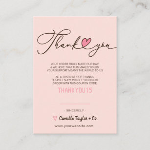 Business Thank You & Discount Code   Modern  Loyal Loyalty Card