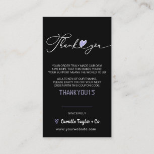 Business Thank You & Discount Code   Modern  Loyal Loyalty Card