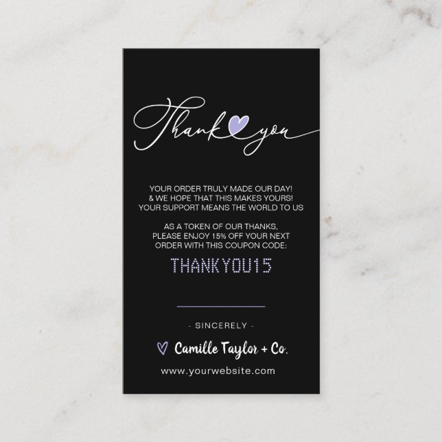 Business Thank You & Discount Code | Modern  Loyal Loyalty Card (Front)