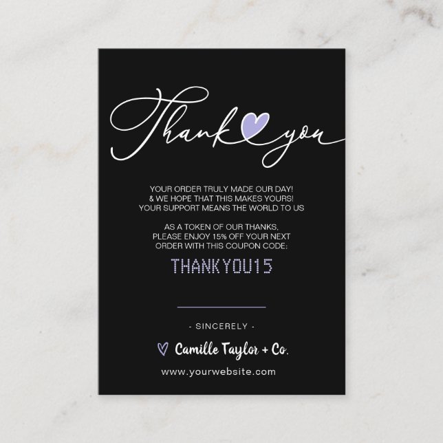Business Thank You & Discount Code | Modern  Loyal Loyalty Card (Front)