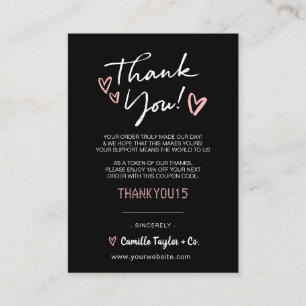 Business Thank You & Discount Code   Modern  Loyalty Card