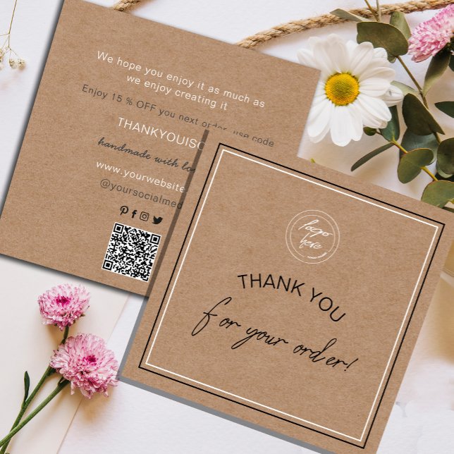 Business Thank You Elegant Craft Paper (#thankyoucraftpaper #thankyouforyourorder)