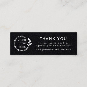Business Thank You For Order Custom Logo Mini Business Card