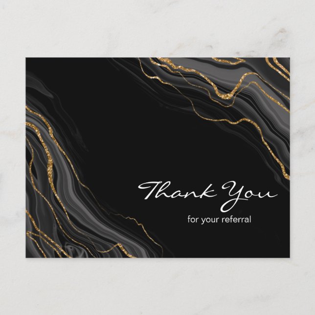 Business Thank You for your referal real estate Postcard (Front)