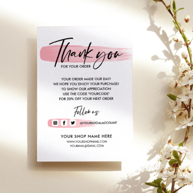 BUSINESS THANK YOU HAND LETTERED QR CODE ENCLOSURE CARD (Creator Uploaded)