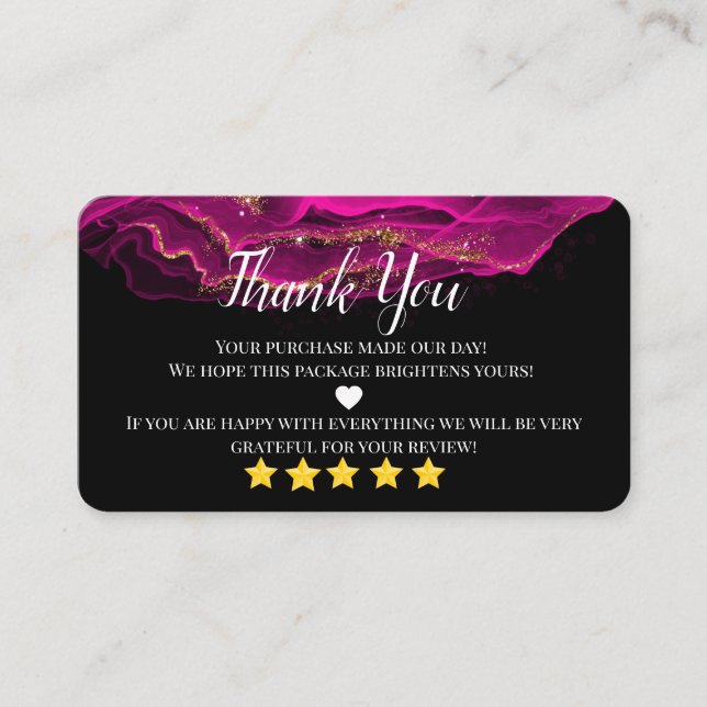business thank you homemade gold heart business ca business card (Front)